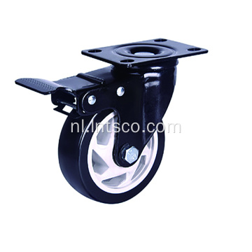 4 &quot;Black PVC Brake Caster Wheel